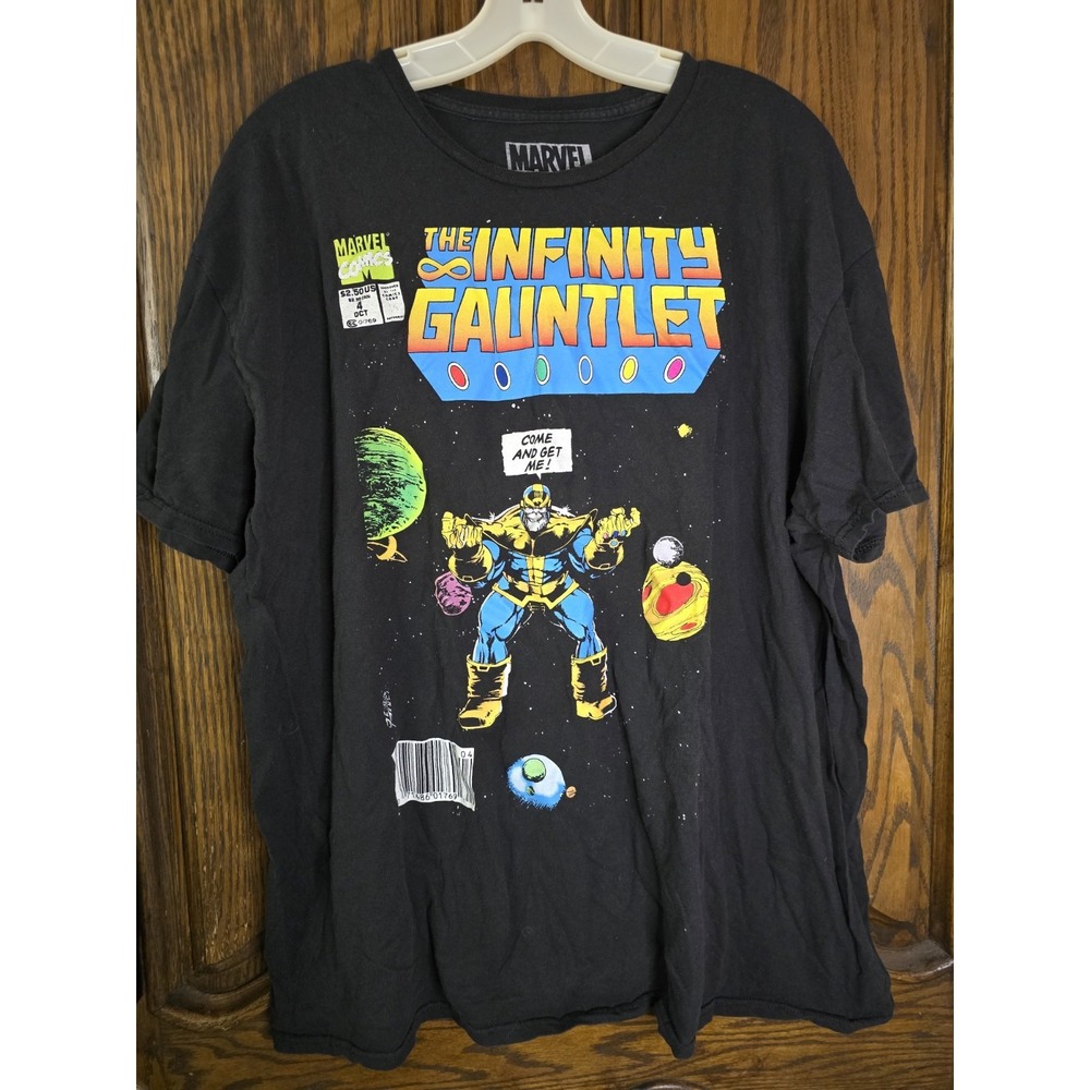 Thanos Come and Get Me T Shirt Mens Licensed Marvel Avengers Endgame black 2xl